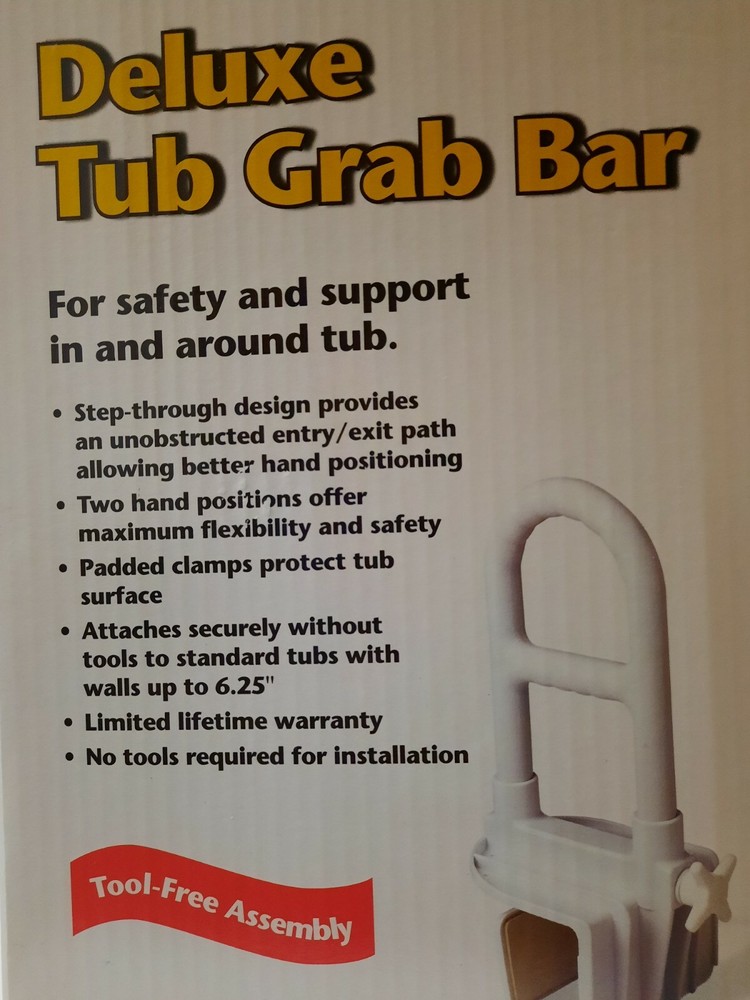 MIDLINE DELUXE TUB GRAB BAR FOR YOUR SAFETY AND SUPPORT