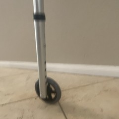 Drive 2-Wheel Aluminum Walking Frame, Adjustable Height, 300 lb, Silver/Blue