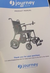 JOURNEY AIR ELITE POWER WHEELCHAIR 24V/2A Open Box.