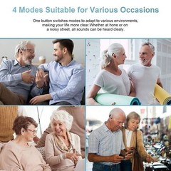 Hearing Aid OTC Digital Elderly Deaf Amplifier BTE Behind Ear, 1 Unit (Beige)