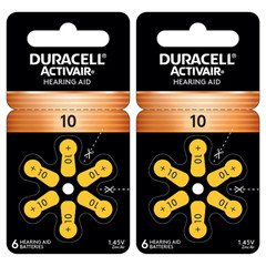 Duracell Size 10 Activair PR70 P10 Hearing Aid Batteries (12 Pack)