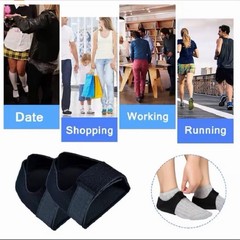 Adjustable Heel Cups Heel & Foot Support for Heel Pain Relief Black/Blue Pair
