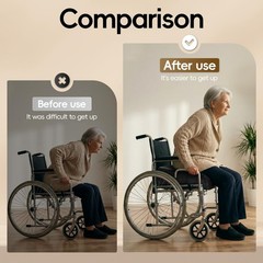 Chair Cushion for Elderly – 4″ Thick Booster Seat Cushion for Easy Rise, Dual…