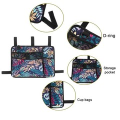 Dongawin Walker Bag Basket with Cup Holder Suit for Adult Folding foliage