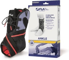 FLA Stabilizing Lace-up Ankle Brace – (SMALL) Breathable Ankle Brace for Twisted