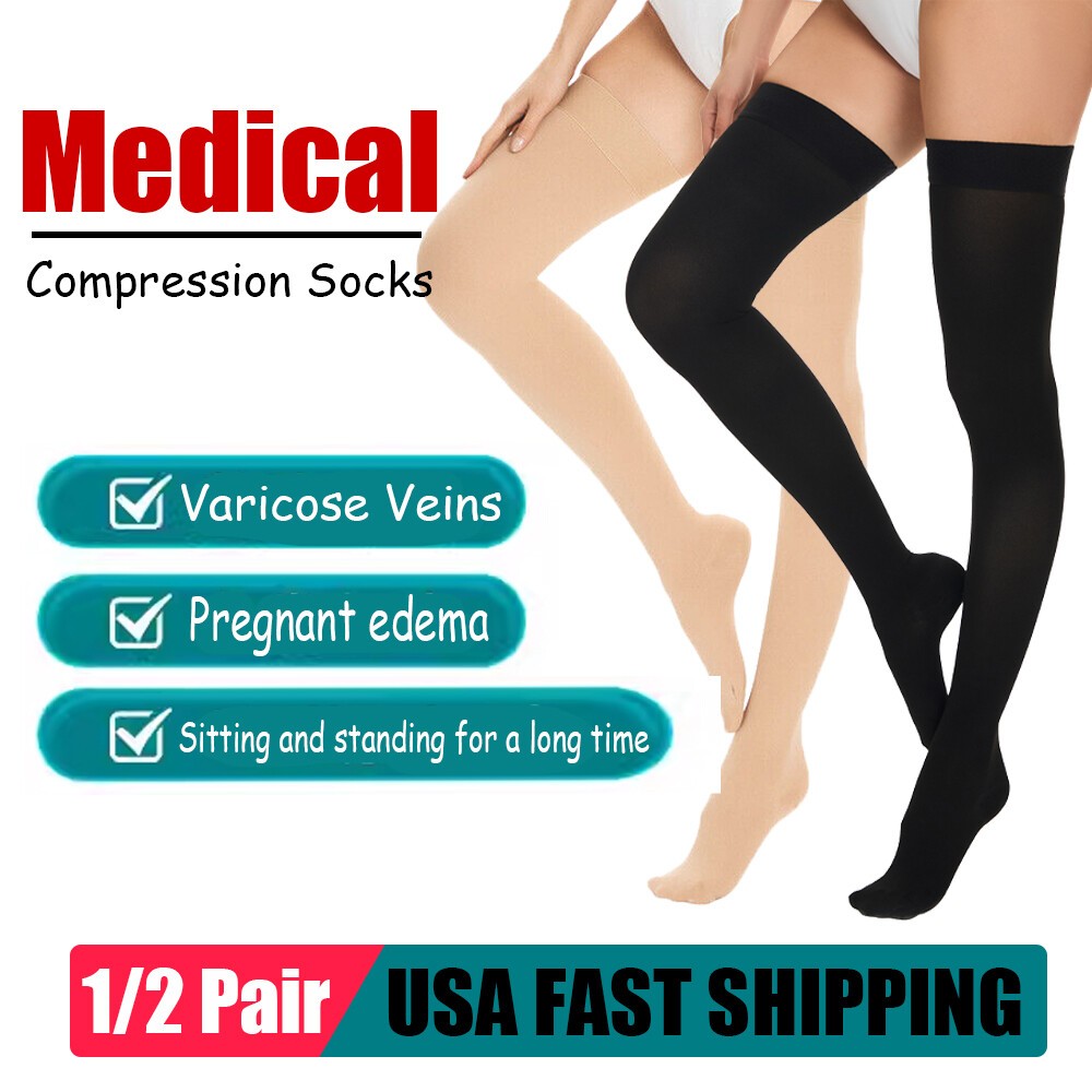 1PAIR Medias De Compression Para Mujer Calcetines Para La Circulacion 20-30 mmhg