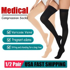 1PAIR Medias De Compression Para Mujer Calcetines Para La Circulacion 20-30 mmhg