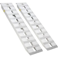 2x 60/72/84/94″ Aluminum Car Trailer Ramps Truck Loading Ramps 6000 lbs Hook End