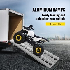 Enhanced Stability 84 inch Aluminum Ramps Non-Slip for 6000lb Loads