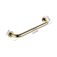 12 Inch Brass Shower Grab Bar Wall Mounted Bathroom Safety Rail