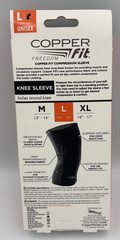 Copper Fit Freedom Compression Knee Sleeve Unisex Large 14″ – 16″ NIB See Photos