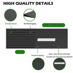 Nuvium 1″ Rise Threshold Ramps for Doorways, 2000 Lbs Load Rise, Black