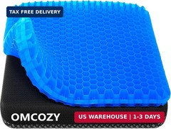 Gel Seat Cushion, Cooling seat Cushion (Super Large & Thick), Breathable Honeyco