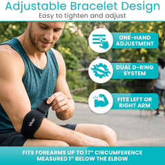 Tennis Elbow Brace for Men & Women 2 Pack – Tendonitis Elbow Brace For Bursitis,
