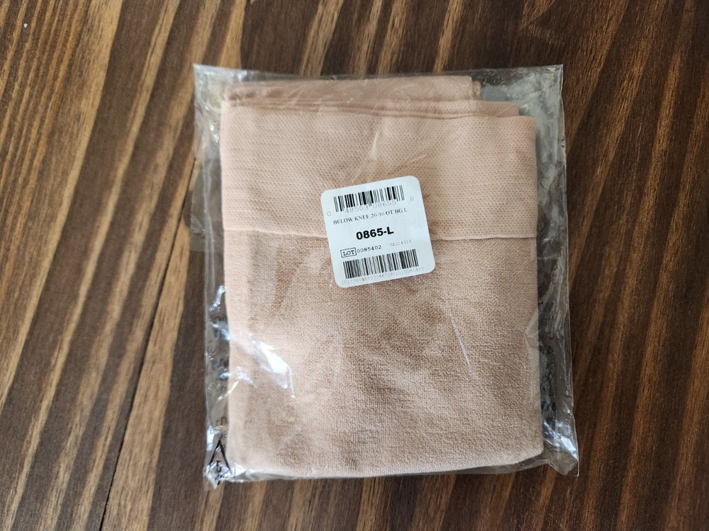 Truform 20-30 mmHg Compression Stockings Knee High Length Open Toe Large M/F NEW