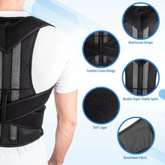 Adjustable Posture Corrector Back Brace Shoulder Support Belt Spine Correction B