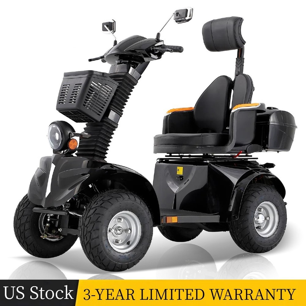 1000W 4-Wheel All-Terrain Electric Power Mobility Scooter Heavy Duty Scooter