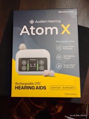 BRAND NEW Audien Hearing ATOM X – Rechargeable OTC Hearing Aids – Latest Model
