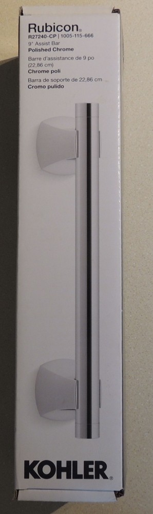 Kohler RUBICON 9″ assist bar. R27240-CP Polished Chrome. New in box.
