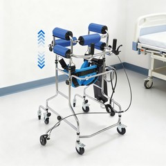 Adult Standing Walker 8-Wheels Walking Aid for Men Adjustable Height & Width