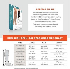 Therafirm Opaque Open-Toe Knee Highs – 30-40mmHg Firm Compression Stockings (San