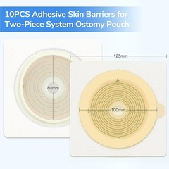 10pcs Skin Barrier Non-Woven Border for Two Piece Colostomy Bags 70mm