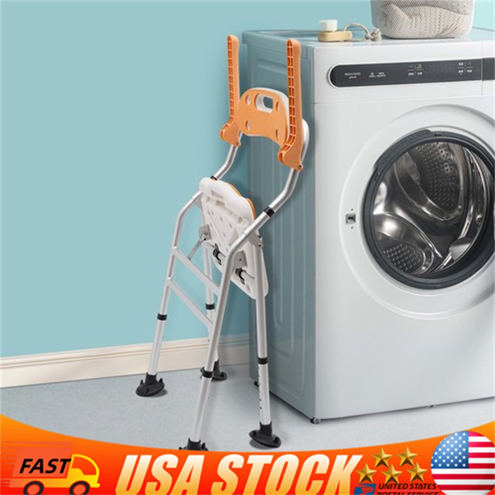 Foldable Shower Seat Folding Bath Chair Bathroom Shower Chair Height Adjustable