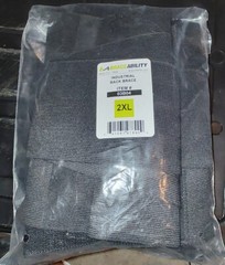 New BraceAbility Industrial Back Brace + Suspenders 2XL 03B04