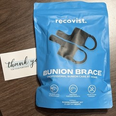 Recovist. Bunion Brace Foot Support One Size Black Breathable Easy to Use