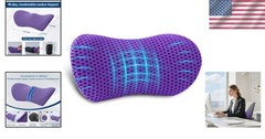 Portable Memory Foam Lumbar Pillow with Removable Cover – Pain Relief Anywhere