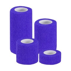 1″/2″/3″/4″ 4 Pcs 5 Yard Self Adhesive Bandage Wrap Self Tape Dark Blue