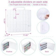 Jiasheng Nail Polish Organizer Case For 48 Bottles Gel Nail Polish Storage