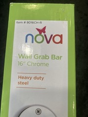 Two (2) Nova Heavy Duty Wall-Mounted Grab Bar 16″- 12″-inch CHROME New NIB
