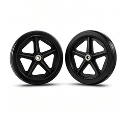 Set of TWO 8 Inch Replacement Wheelchair Wheels 5/16″ Bearing（Thicker Style）