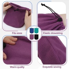 4 Pack Foot Cast Toe Cover Socks Soft Warm Cast Toe Black Purple Teal Blue
