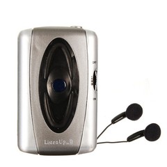 Silver Hearing Aid Listening Device Sound Listen Up Voice Amplifier Personal