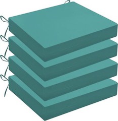 Outdoor Chair Cushions for Patio 18.5″x16″x3″(Pack of 4), Solid Color/ Teal