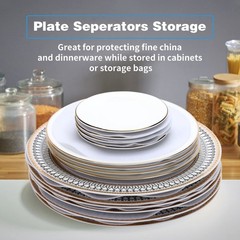Imncya Plate Separators 60-Piece Felt Dividers 3 Sizes for China Protection