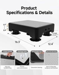LIFTOZA Adjustable Step Stool for Adults, Noctilucent Bed Step Stools, 600 LB…