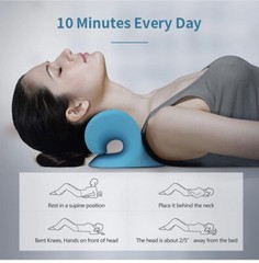 Neck/Shoulder Relaxer for TMJ Pain Relief and Cervical Traction Device DARK BLUE