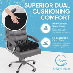 Large Seat Cushion 19x7x3in Memory Foam Office Chair Wheelchair Cushions