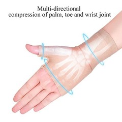 1 Pair Copper Arthritis Compression Split Thumb Wrist Support Joint Pain Relief