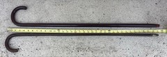 Vintage Wooden Walking Canes Curved Handle Lot Of 2