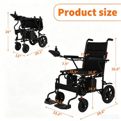 Lightweight Folding All Terrain Electric Wheelchair 500W Power For All Ages