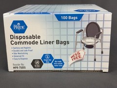 Med Pride Disposable Bedside Commode Liner Bags [Pack of 100] (18H)