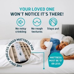 Lunderg Under Mattress Bed Alarm for Elderly Adults – Wireless Sensor Pad SEALED