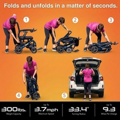 Pride Mobility Jazzy Carbon 27 Folding Light Power Chair 300lb Cap. – Open Box