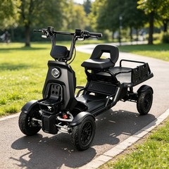 1000W All Terrain 4 Wheel Mobility Scooter 48V 27Ah 45KM Range 15.5 MPH Black US