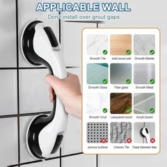 Suction Grab Bars 2 Pack Shower Handle Bathroom Safety Support No Drill