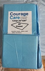 Disposable Under Pads, Large 23×36” 50 Count ￼